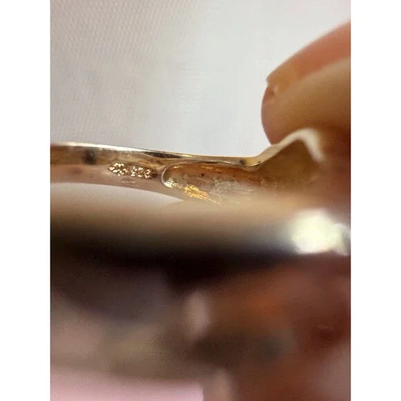 Avon Necklace Purple Glass Teardrop Bib Brass Tone 18 In Women Statement Jewelry - Picture 10 of 10